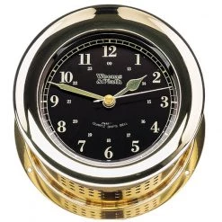 Weems & Plath Weems & Plath Atlantis Premiere Quartz Ship Bell Clock Black Dial