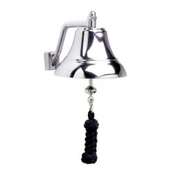 Weems & Plath Weems & Plath 6in Chrome Bell With Navy Monkeys Fist Lanyard