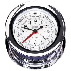 Weems & Plath Weems & Plath Chrome Plated Atlantis Time And Tide Clock