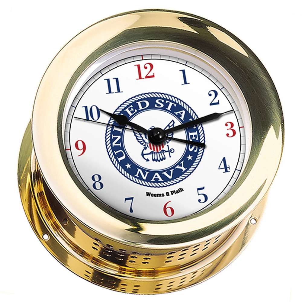 Weems & Plath Weems & Plath U.S. Navy Atlantis Quartz Clock #9 Emblem 1 Weems & Plath Weems & Plath U.S. Navy Atlantis Quartz Clock #9 Emblem