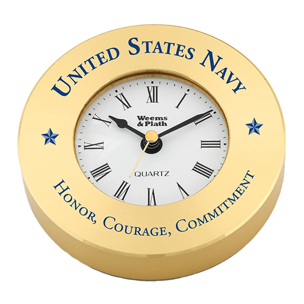 Weems & Plath Weems & Plath U.S. Navy Brass Clock Chart Weight Honor Courage Commitment 1 Weems & Plath Weems & Plath U.S. Navy Brass Clock Chart Weight Honor Courage Commitment