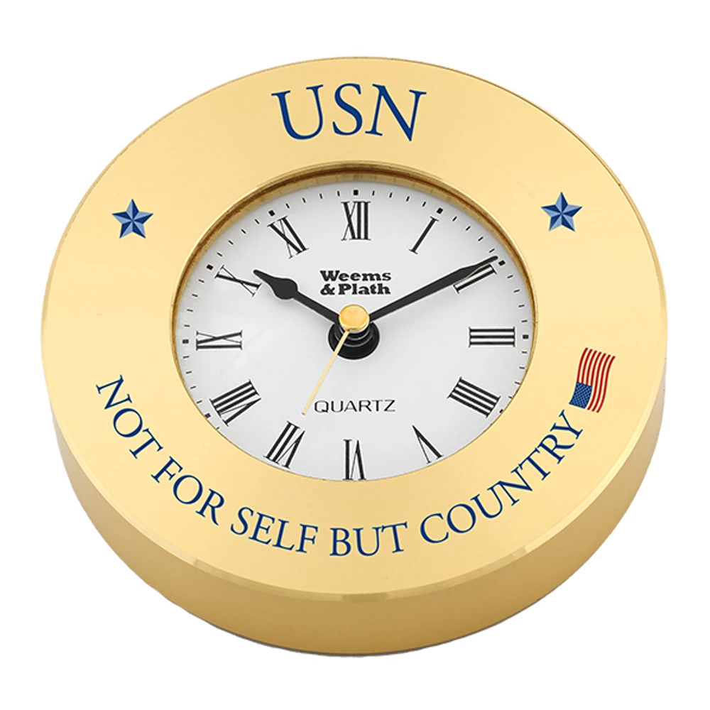 Weems & Plath Weems & Plath U.S. Navy Brass Clock Chart Weight - Not For Self But For Country 1 Weems & Plath Weems & Plath U.S. Navy Brass Clock Chart Weight - Not For Self But For Country