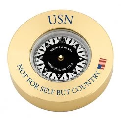 Weems & Plath Weems & Plath U.S. Navy Brass Compass Chart Weight - Not For Self But Country