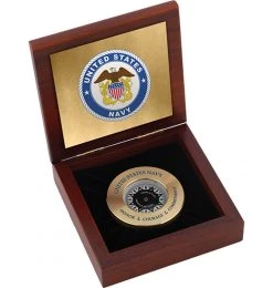 Weems & Plath Weems & Plath U.S. Navy Elegant Wooden Chart Weight Box #8 Emblem