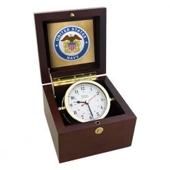 Weems & Plath Weems & Plath U.S. Navy Square Box Alarm Clock #8 Emblem